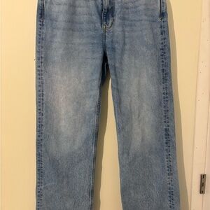 Zara Women's Straight Light Blue Denim Jeans